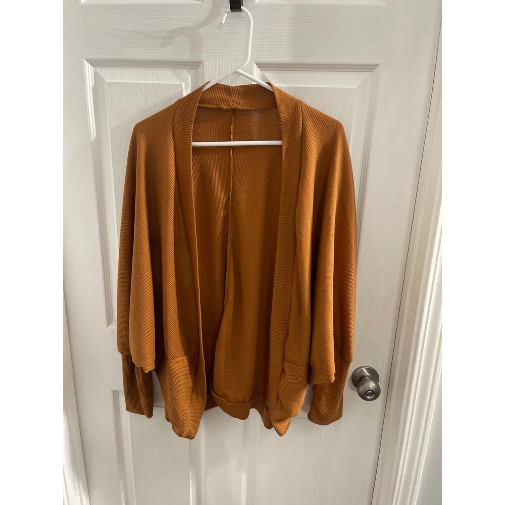 Open Front Cardigan With Batwing Sleeves Size S
